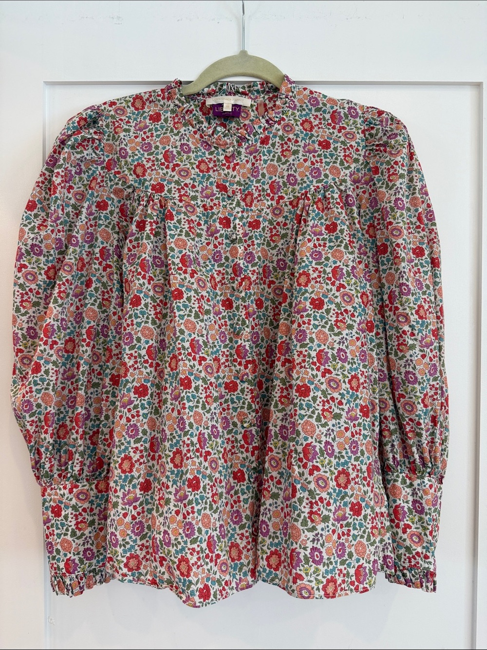 Love shack fancy Liberty of London floral button up blouse XS